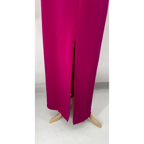 Vintage 90s Louis Fèraud Silk Gown Iridescent Floral Sequins Embroidered Pink 8 - Picture 5 of 10